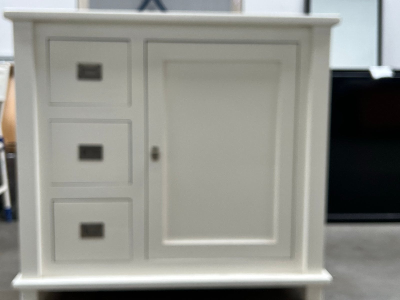 Wit kastje met lades en deur - 103x55x94 cm, Huis en Inrichting, Ophalen, Gebruikt, 100 tot 150 cm, Met lade(s)
