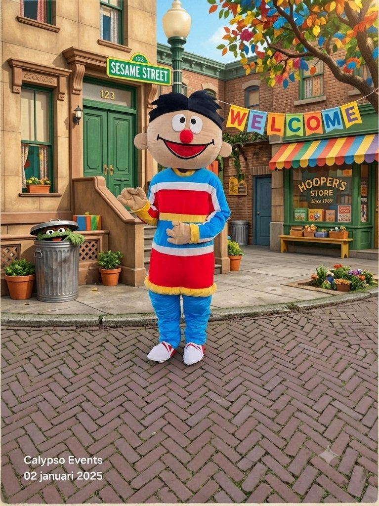 Mascotte Ernie, Ophalen of Verzenden, Zo goed als nieuw, Verjaardag