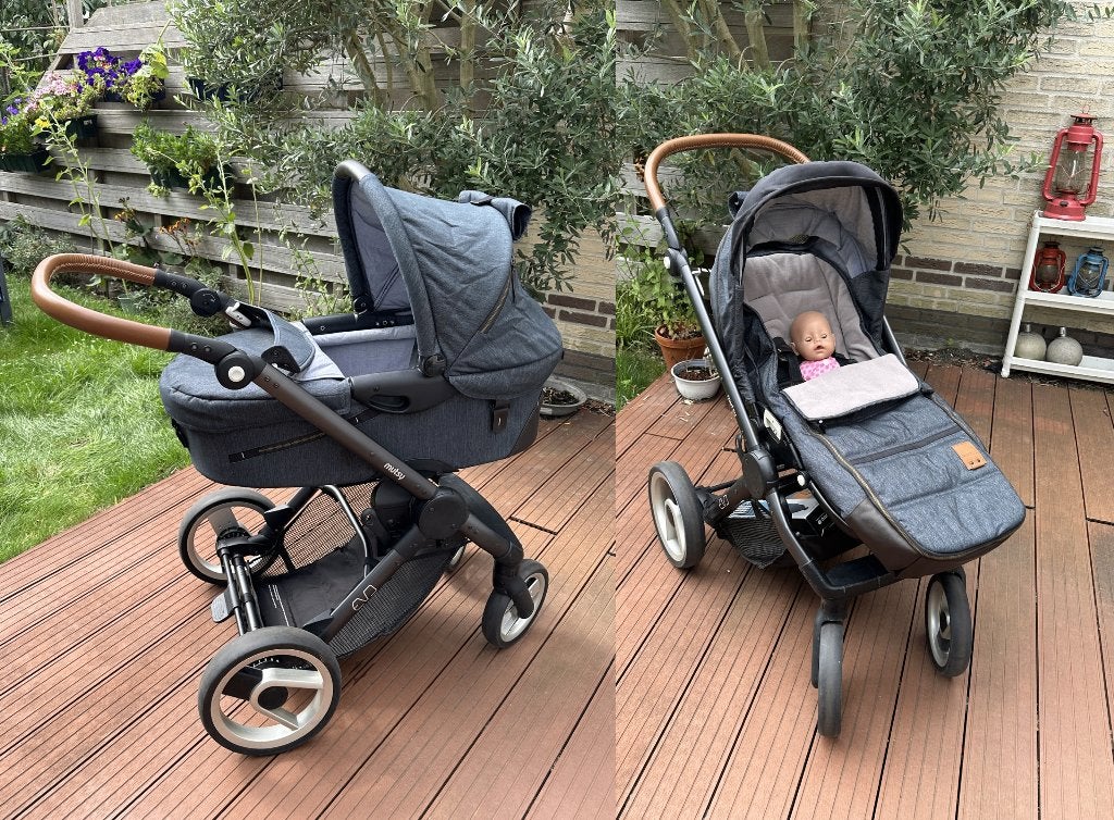 Zeer complete Mutsy EVO Kinderwagen met toebehoren en extras, Ophalen, Zo goed als nieuw, Combiwagen, Met autostoeltje