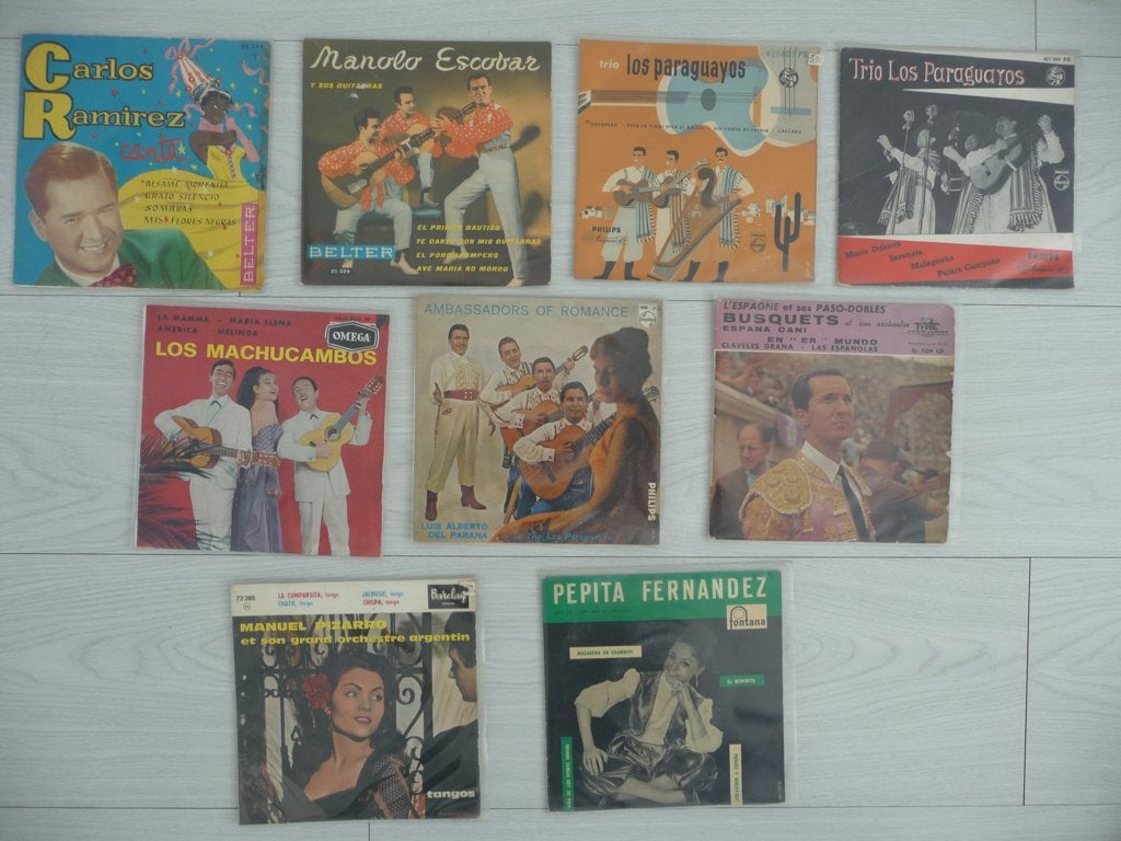 9 ep's SPAANS, ZUID-AMERIKAANS -60-er jaren, Cd's en Dvd's, Vinyl Singles, Latin en Salsa, Gebruikt, Ophalen of Verzenden, EP