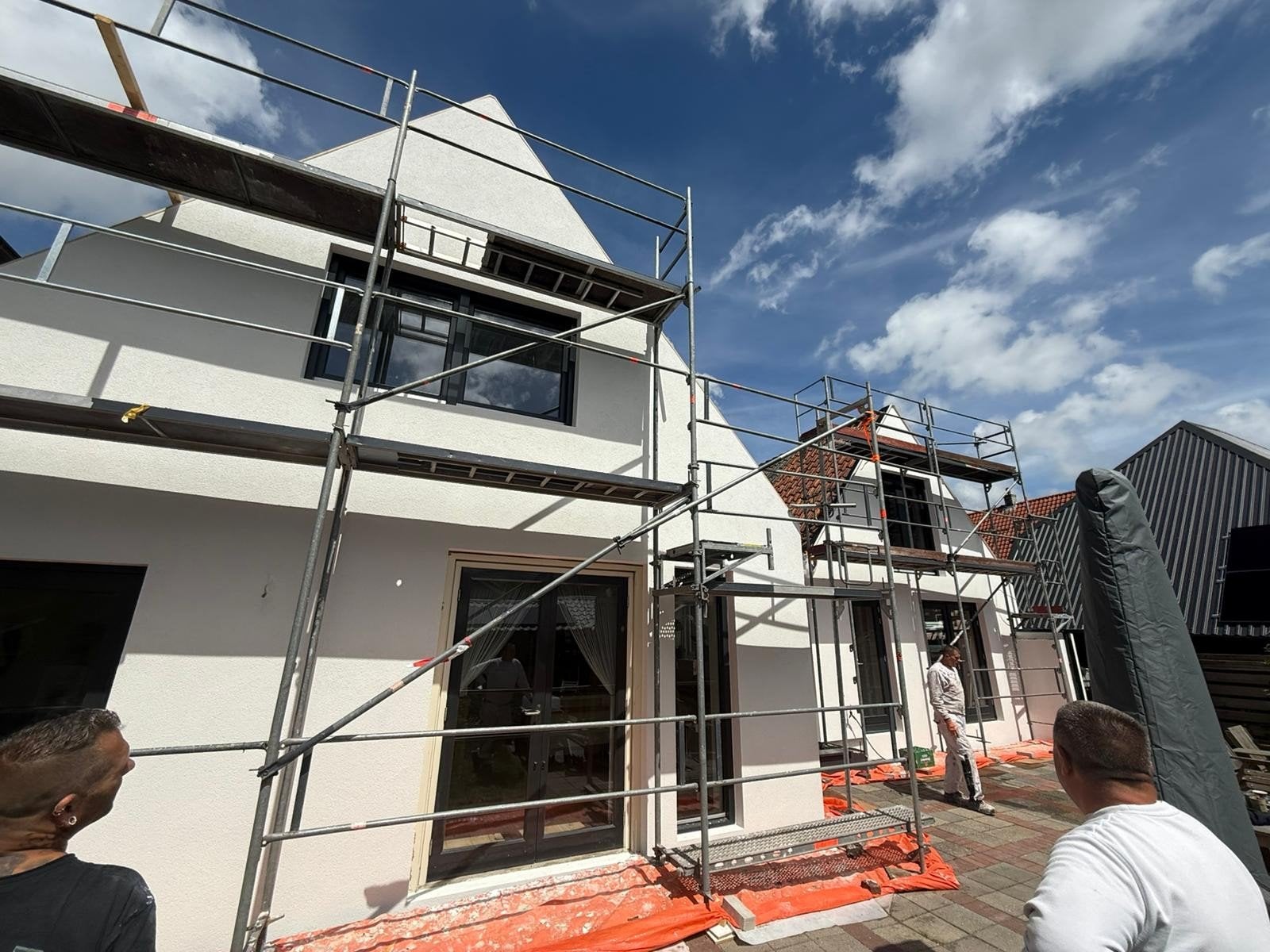 Layher renovatie steiger, Doe-het-zelf en Verbouw, Steigers, Ophalen, Gebruikt, Gevelsteiger, 5 meter of hoger