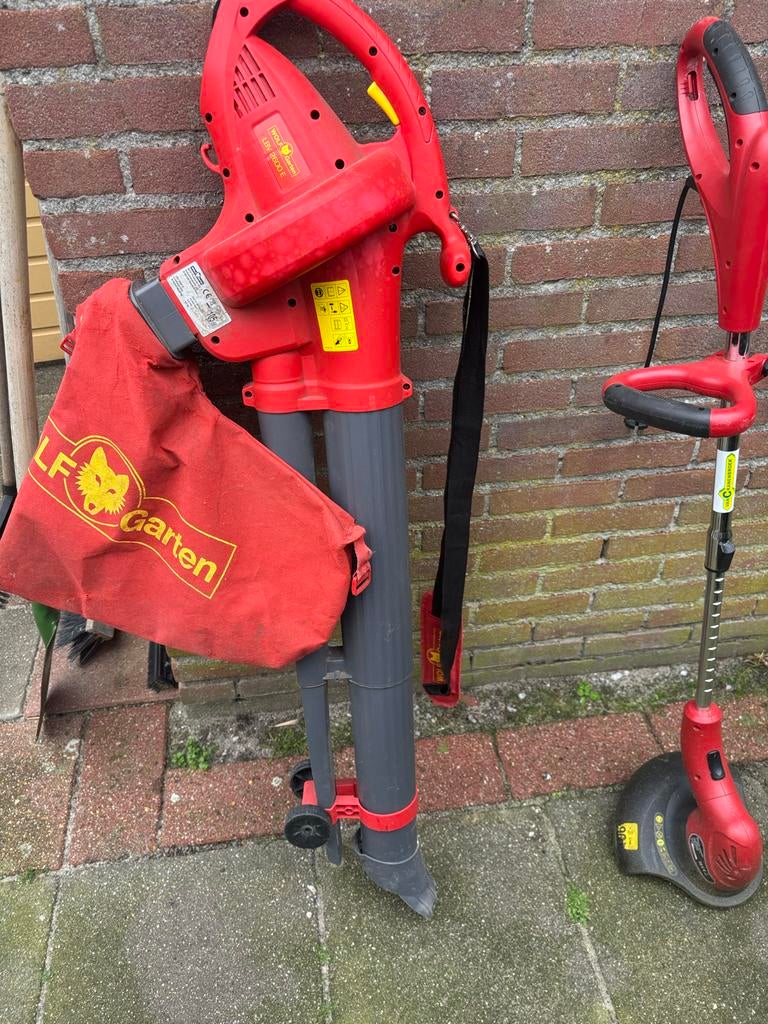 Wolf-Garten bladblazer LBV 2600 E, Gebruikt, Handgedragen, Ophalen of Verzenden, Met opvangzak