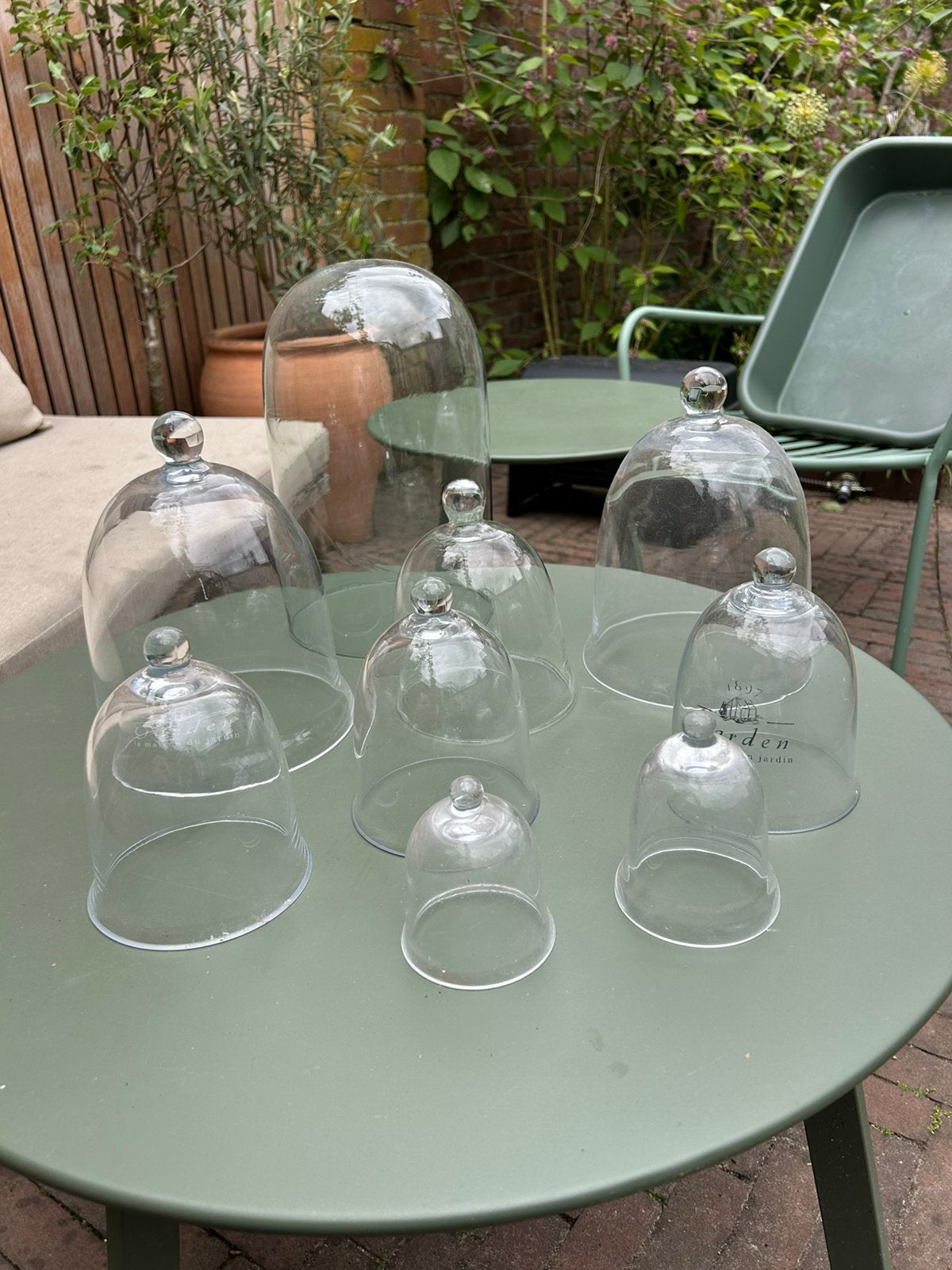 Glazen stolpen, Tuin en Terras, Vierkant, Ophalen of Verzenden, Zo goed als nieuw, Minder dan 40 cm