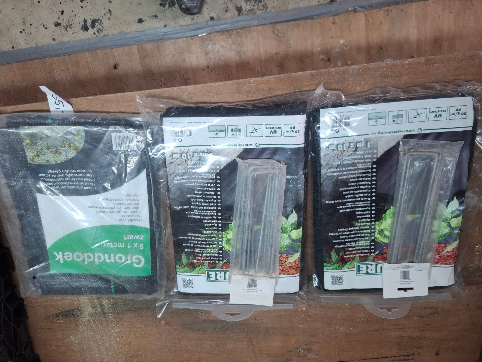 Gronddoek en grondpennen voor onkruidbestrijding, Tuin en Terras, Ophalen