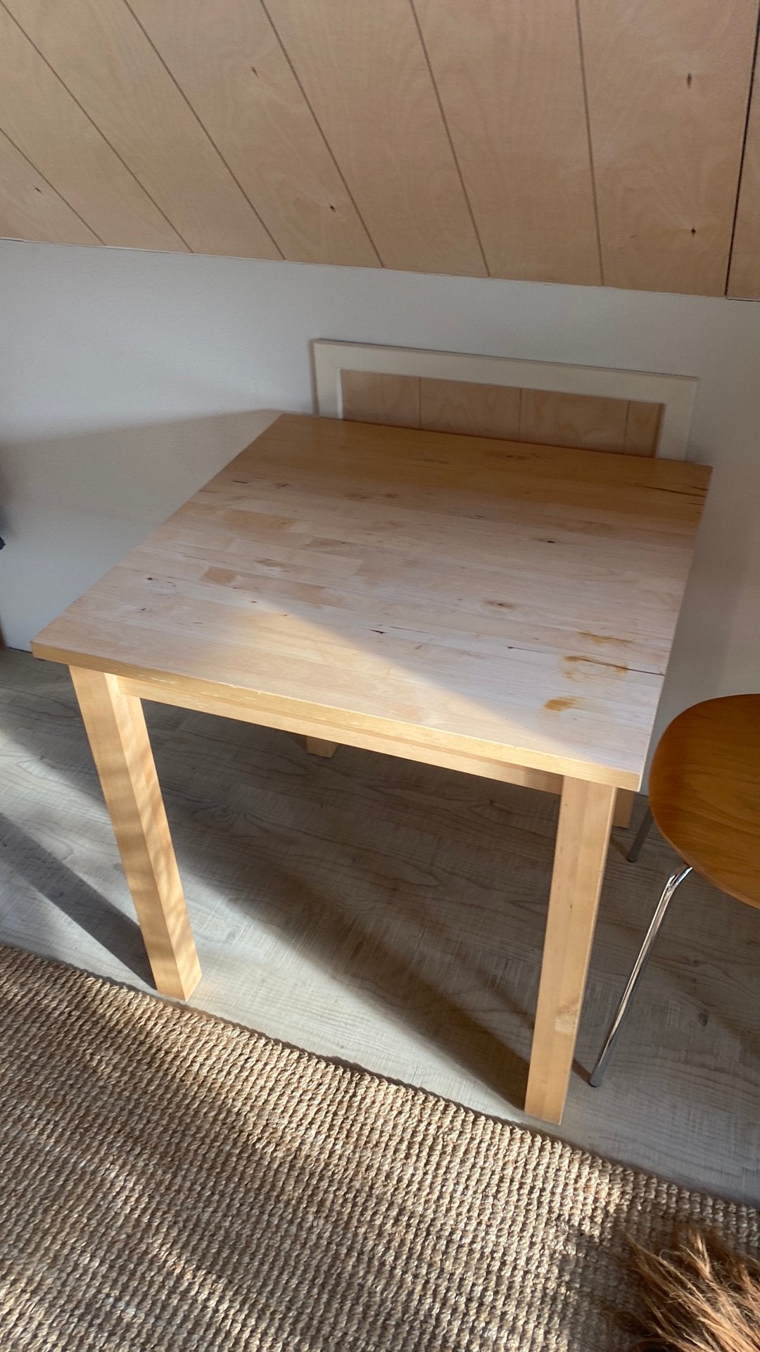 Vierkante houten tafel (Norden, Ikea), Gebruikt, 50 tot 100 cm, Vierkant, Scandinavisch