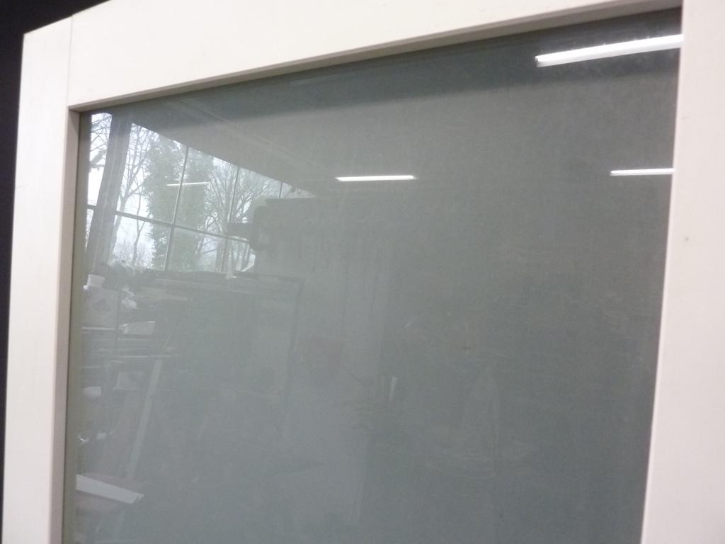 Cando binnendeur 88x211,5cm opdek rechts + groot mat glas, Ophalen, Gebruikt, 80 tot 100 cm, Handelsonderneming Hendriksen