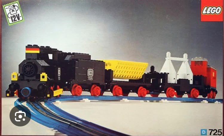 Lego 12V treinset vintage, (725) plus transformator. (7864), Kinderen en Baby's, Gebruikt, Overige thema's, Lego, Ophalen of Verzenden