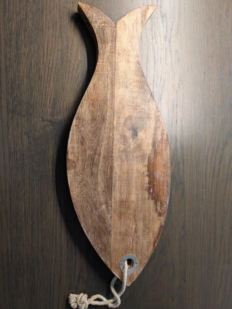 Houten snijplank in visvorm, Gebruikt, Hout, Snij-/serveerplank, Ophalen of Verzenden