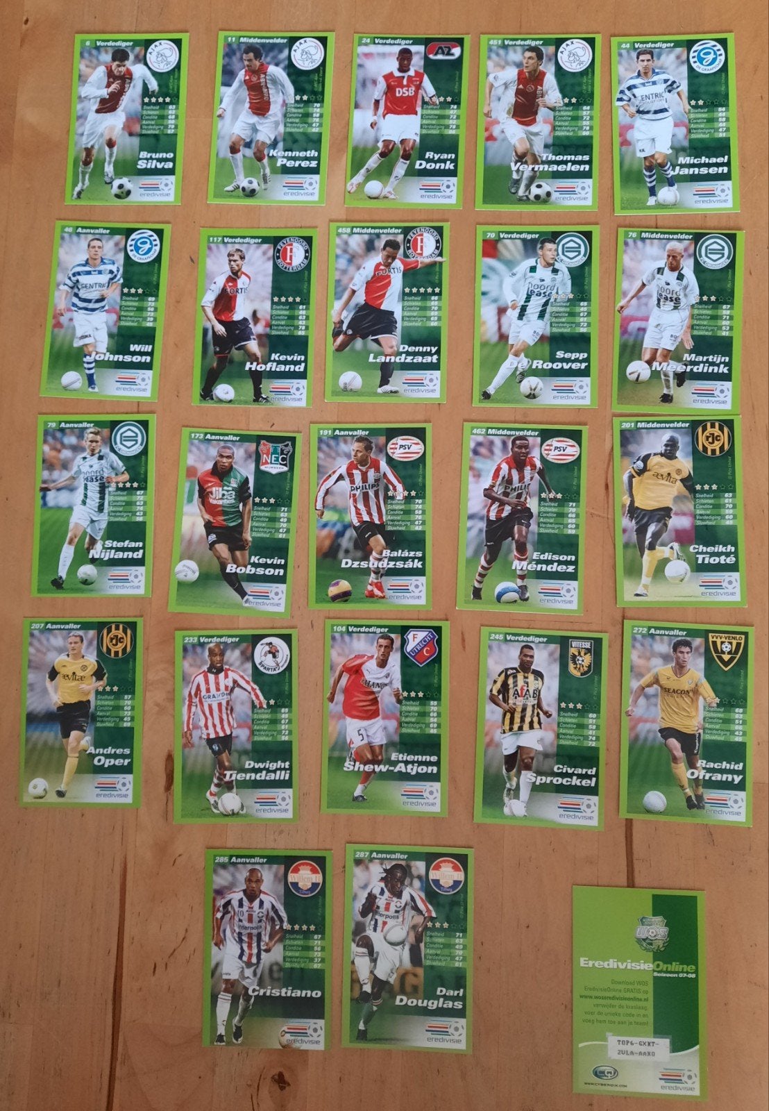 Eredivisie Online voetbalplaatjes uit het seizoen 2007-2008, Ophalen of Verzenden, Zo goed als nieuw, Poster, Plaatje of Sticker