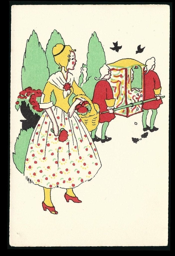 Fre Cohen Silhouetkaart nr 559 V06, Ophalen of Verzenden, 1920 tot 1940, Ongelopen, Overige thema's