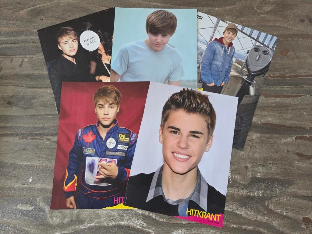 8 Posters van zanger Justin Bieber !, Ophalen of Verzenden, A1 t/m A3