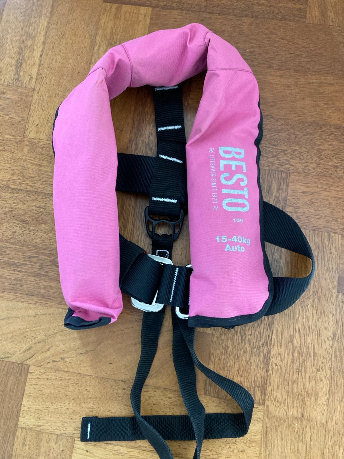 BESTO reddingsvest 15-40kg automatisch roze, Ophalen, Gebruikt, Overige typen