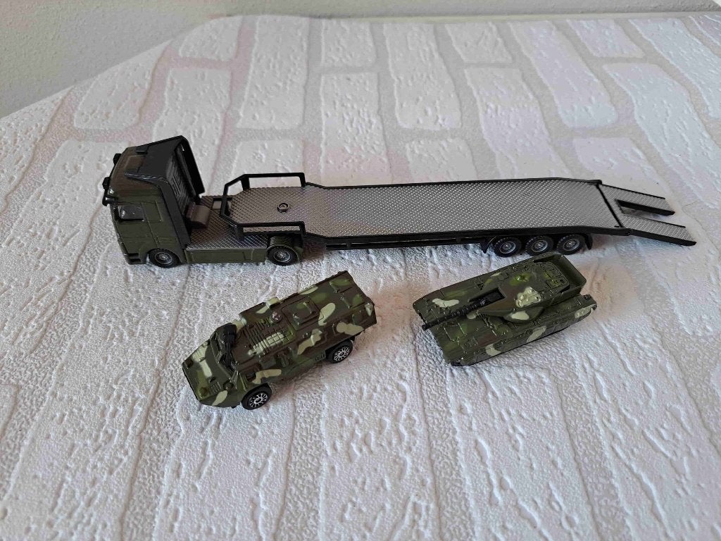 Militaire Legerset met Transportwagen, Tank en VAB, Ophalen of Verzenden, Zo goed als nieuw, Auto