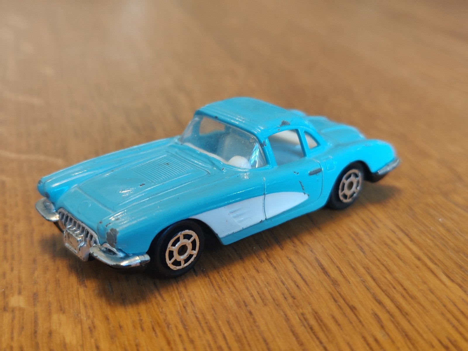 Majorette Chevrolet Corvette BLAUW, Ophalen, Zo goed als nieuw, Auto