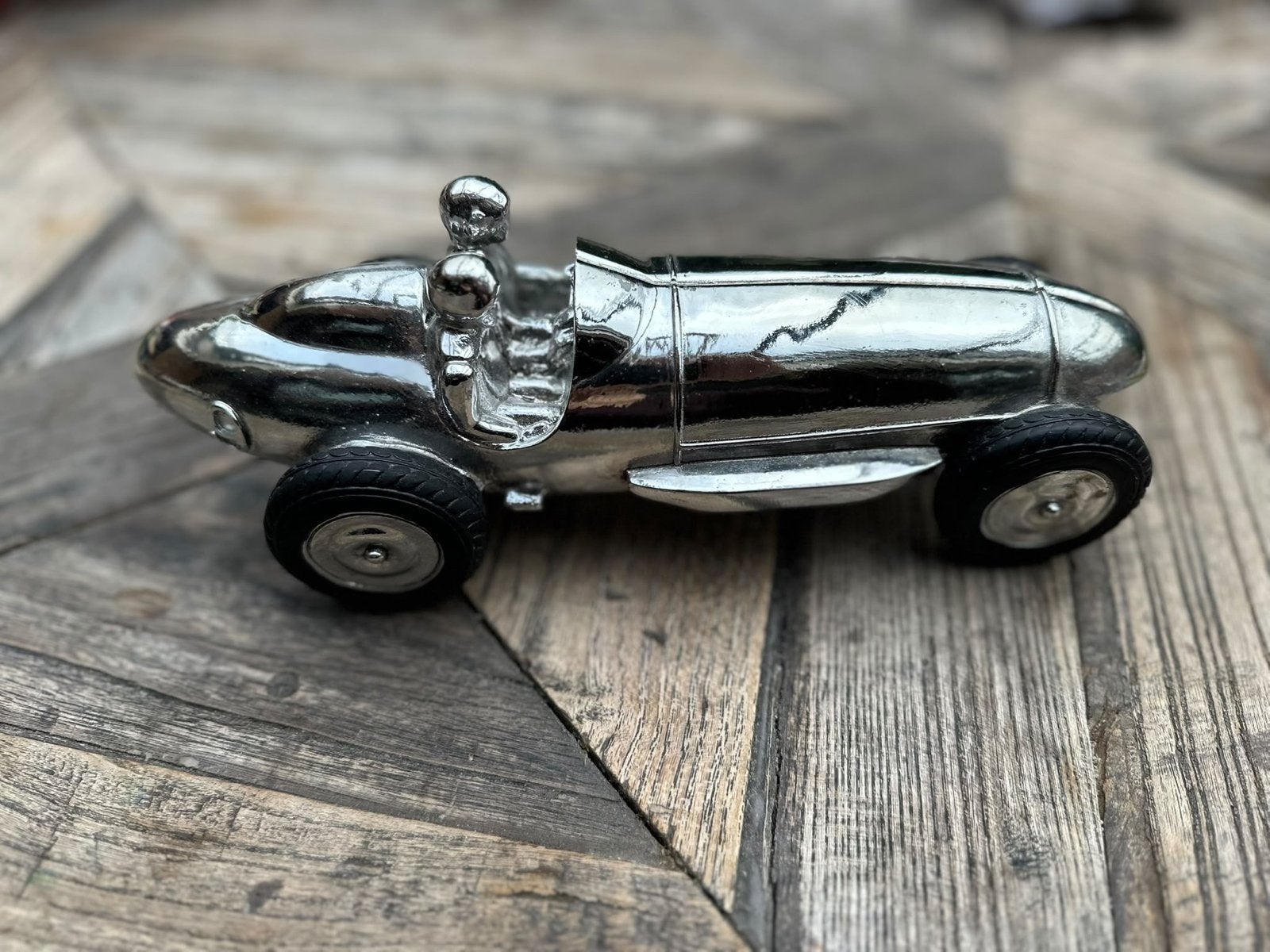 Zilverkleurige Formule 1 Raceauto Decoratie - 24 cm, Ophalen, Zo goed als nieuw, Formule 1