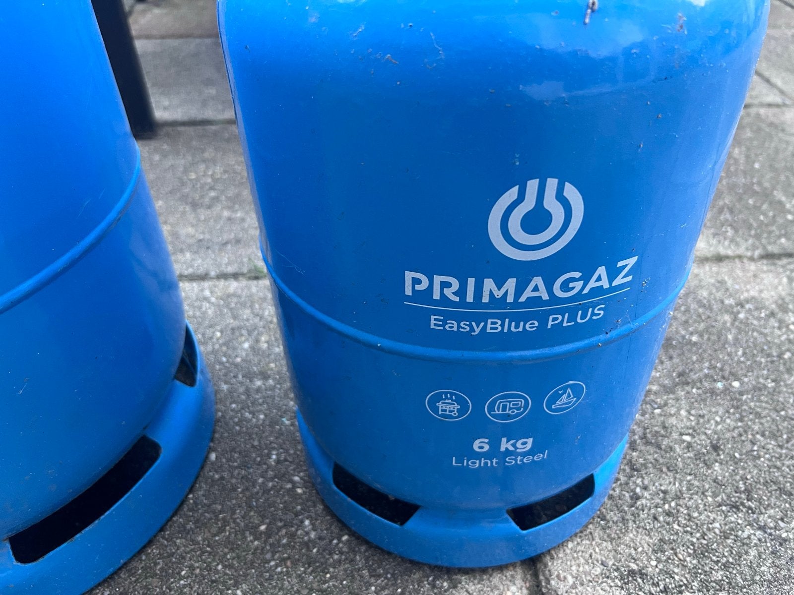 Lege Primagaz EasyBlue gasflessen (6 kg en 9,5 kg), Ophalen, Gebruikt