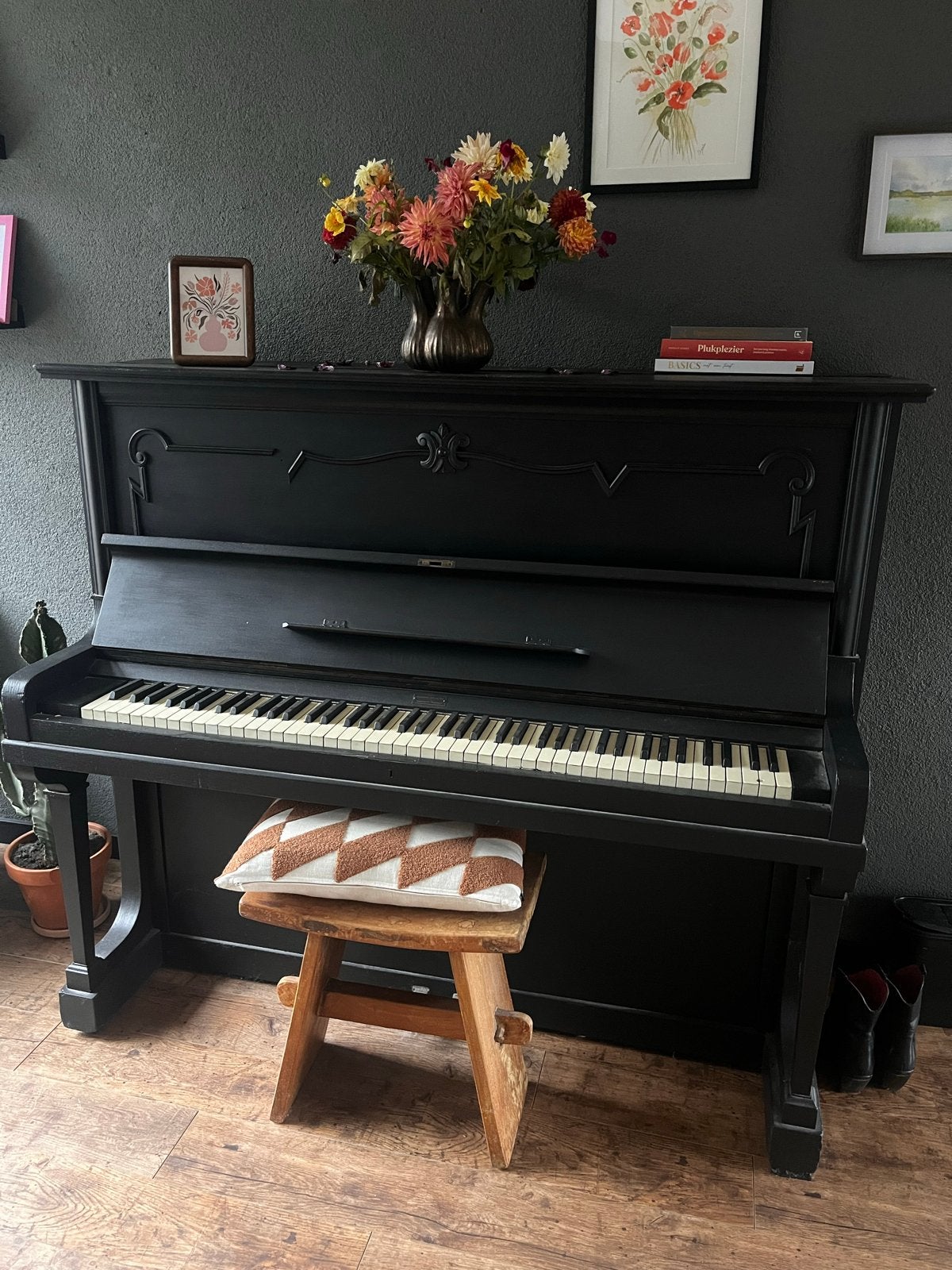 Piano mat zwart, Ophalen, Gebruikt, Zwart, Piano