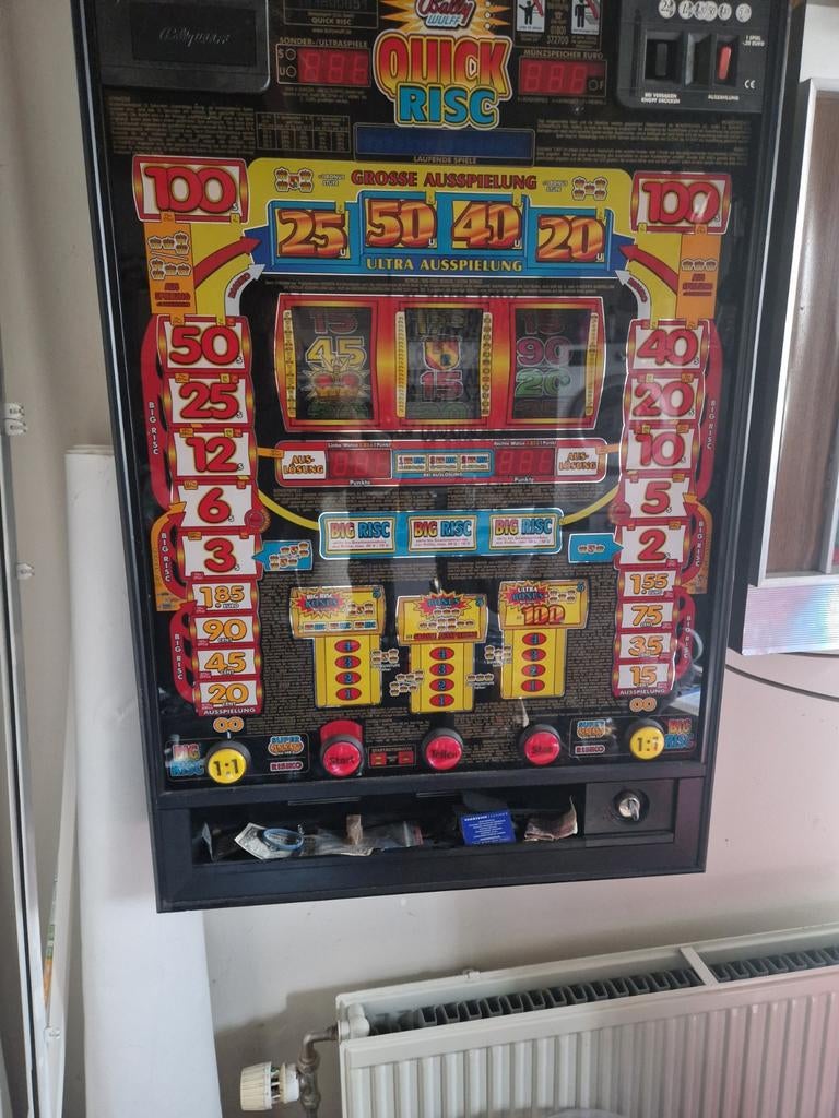 Duitse Quick Risc gokkast - start wel, maar speelt niet, Verzamelen, Automaten | Gokkasten en Fruitautomaten, Euro, Ophalen, Gebruikt