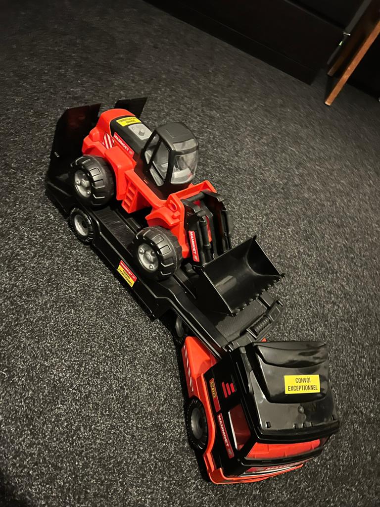 Speelgoed oplegger met shovel - Zo goed als nieuw, Ophalen, Zo goed als nieuw