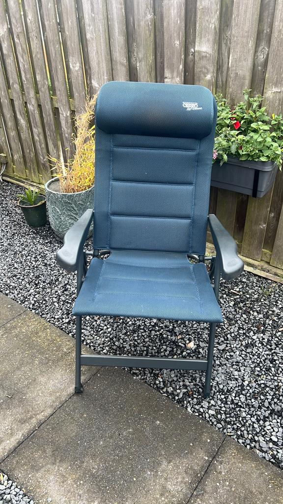 Crespo air deluxe campingstoel, Ophalen, Zo goed als nieuw, Campingstoel