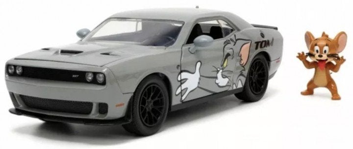 Sterk Afgeprijsd! Dodge Challenger 2015 + Tom & Jerry  1:24, Jada, Auto, Nieuw, Jada