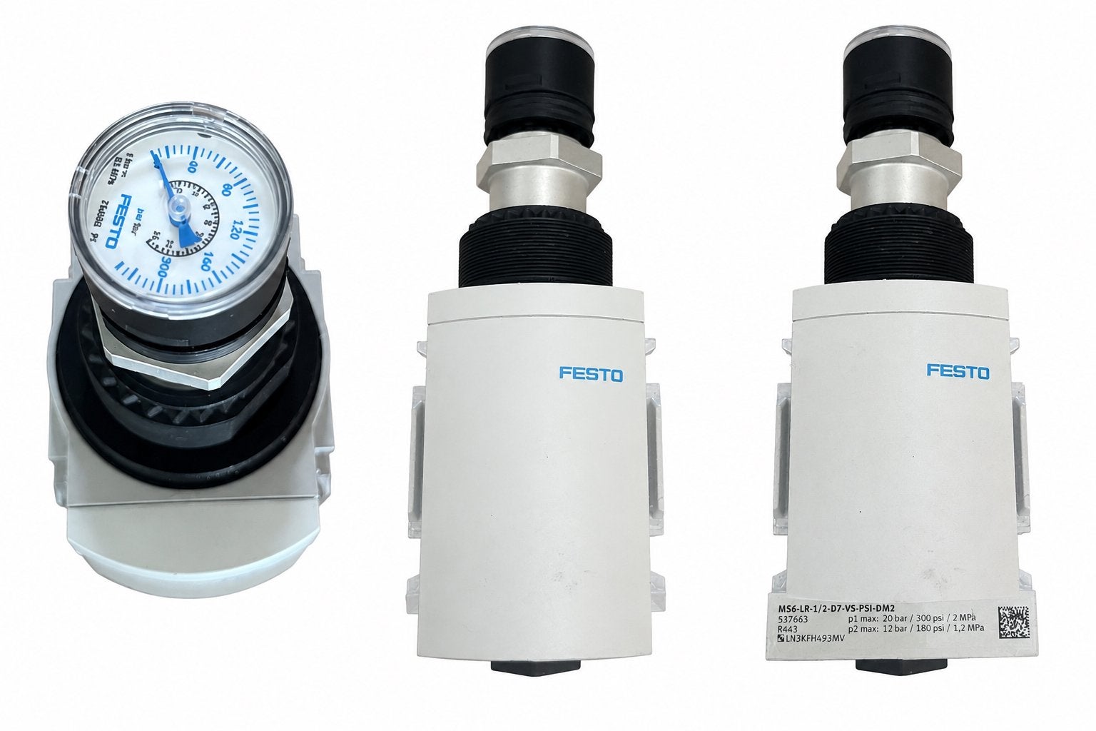 Festo Drukregelaar met Manometer – MS6-LR-1/2-D7-VS-PSI-DM2, Ophalen of Verzenden, Zo goed als nieuw