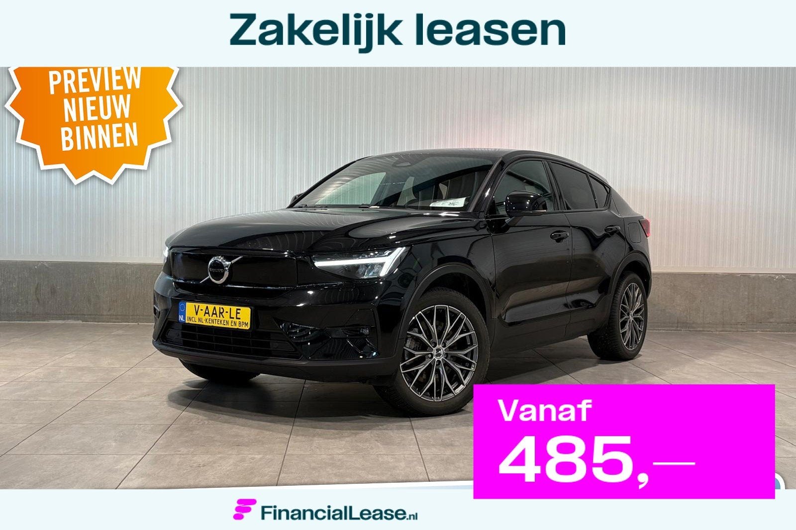 Volvo C40 Recharge Twin Plus SOH 95% ACC Panoramadak Stoelve, Automaat, Stof, Zwart, 408 pk