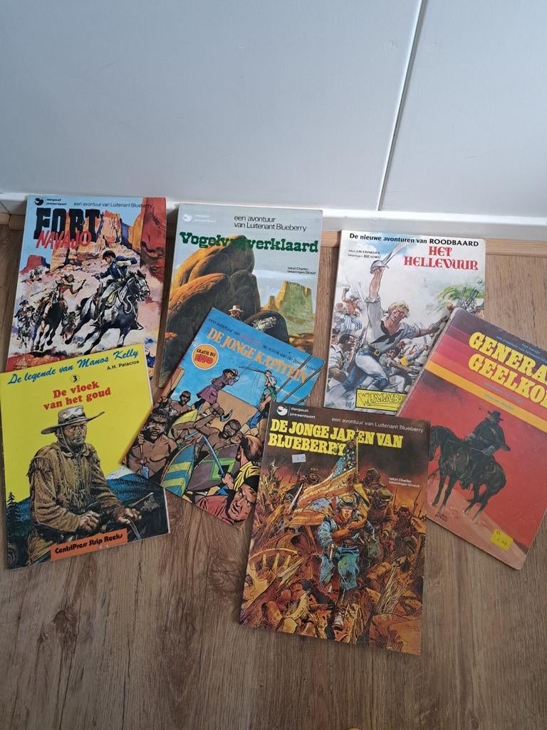 Verschillende stripboeken oa Blueberry, Roodbaard ea, Meerdere comics, Ophalen of Verzenden, Gelezen, Europa