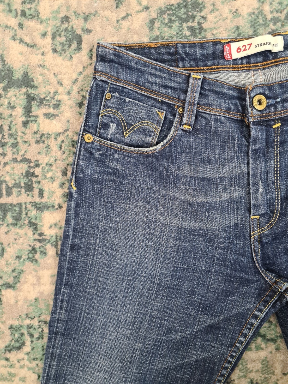Levi's 627 straight fit W26 L34 Dames Tulsi2634 Mid-rise, Blauw, Ophalen of Verzenden, Zo goed als nieuw, W27 (confectie 34) of kleiner