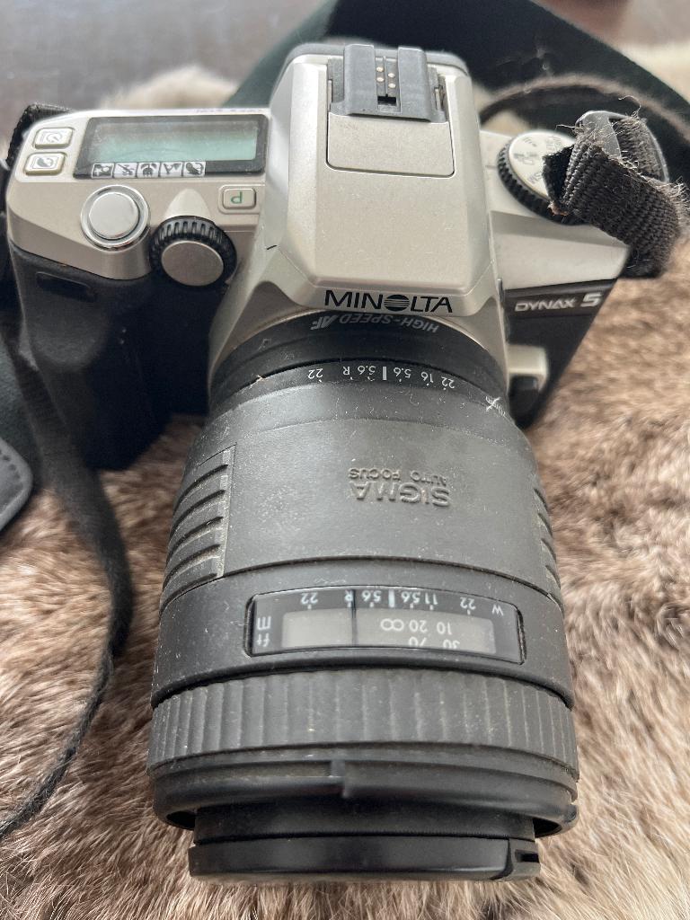 Minolta Dynax 5 analoog Retro sigma, Ophalen of Verzenden, Gebruikt, Spiegelreflex, Minolta