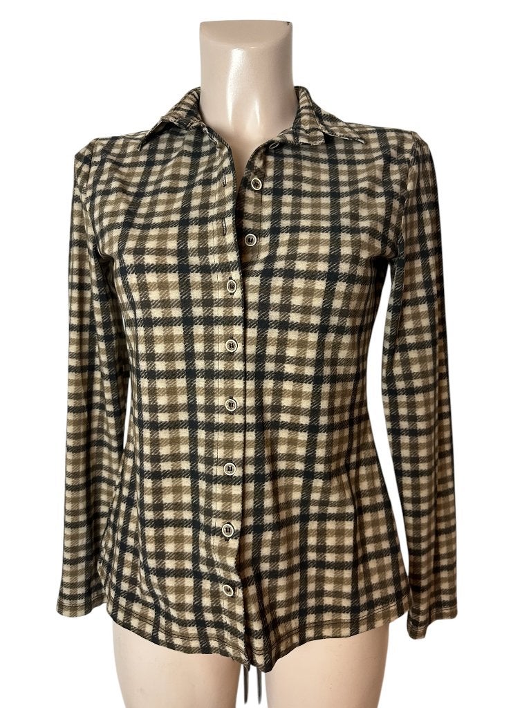 Jane Lushka blouse S, Kleding | Dames, Maat 38/40 (M), Bruin, Ophalen of Verzenden, Zo goed als nieuw