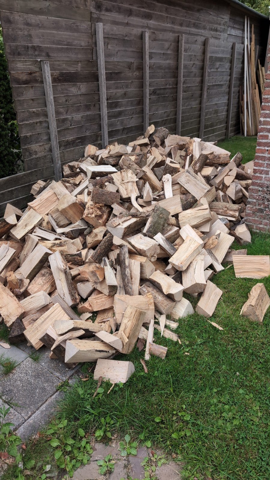 Droog openhaardhout eik / es, Tuin en Terras, 3 tot 6 m³, Ophalen, Overige houtsoorten, Blokken