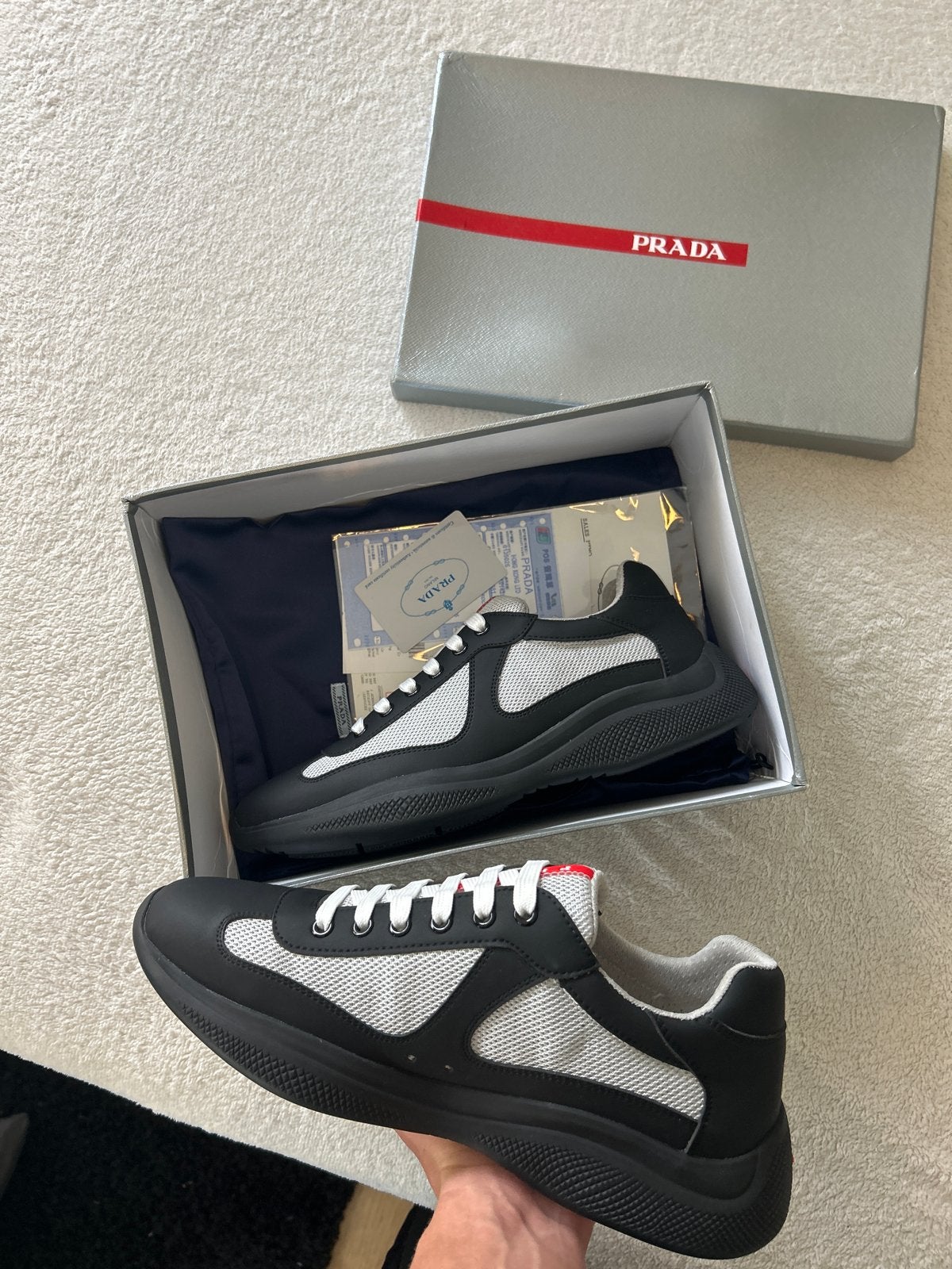 Prada cups zwart maat 44, Ophalen of Verzenden, Nieuw, Zwart, Sneakers of Gympen