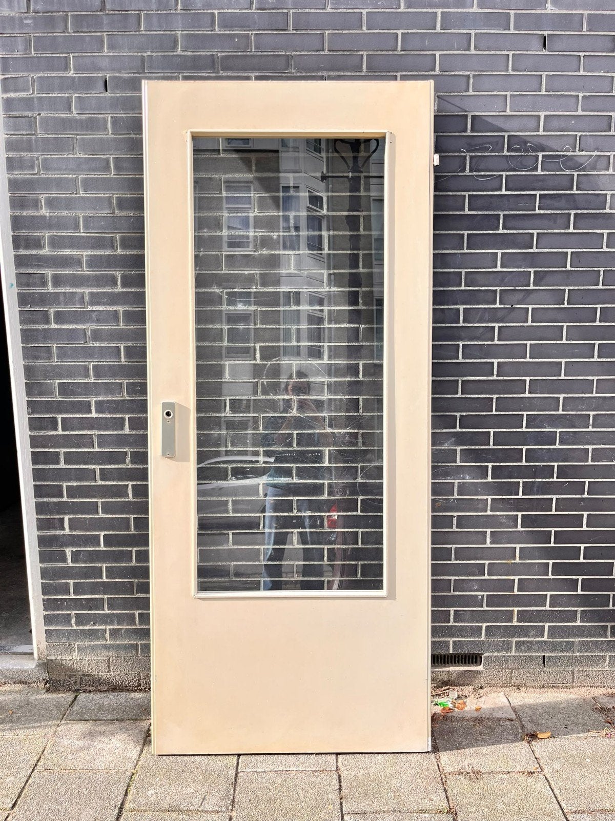 Binnendeur met raam incl. deurklink - 83x201,5cm, Doe-het-zelf en Verbouw, Ophalen, Gebruikt, 80 tot 100 cm, Binnendeur