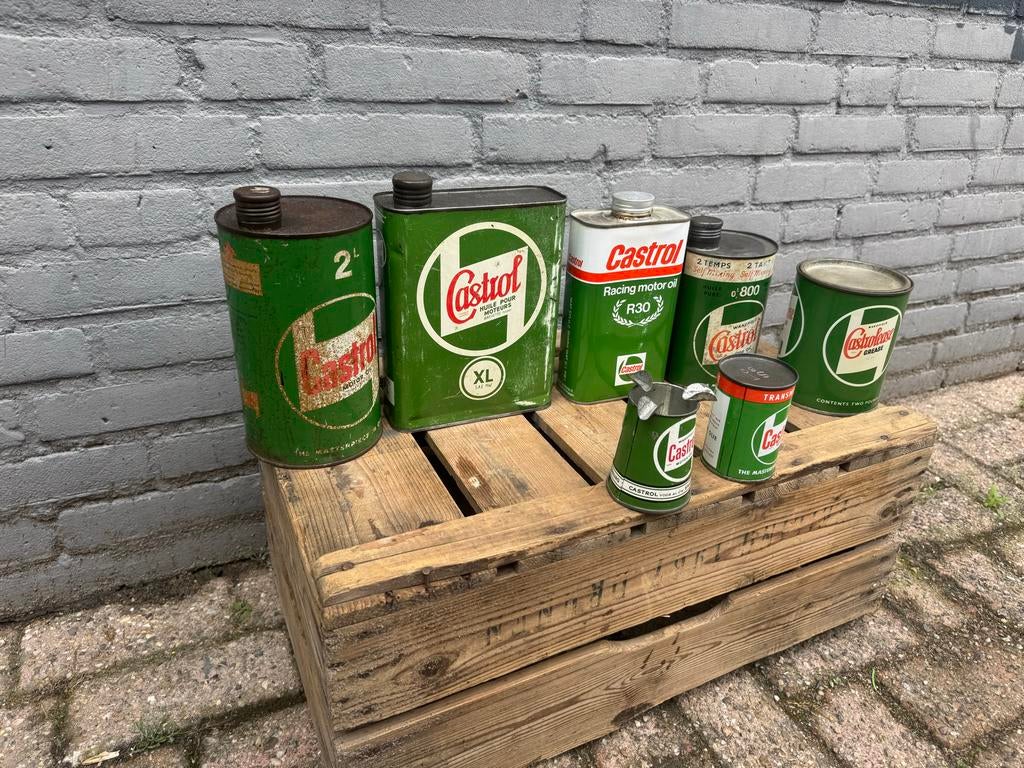 Vintage Castrol Olieblikken Collectie - Decoratief, Verzamelen, Gebruikt, ., ., .