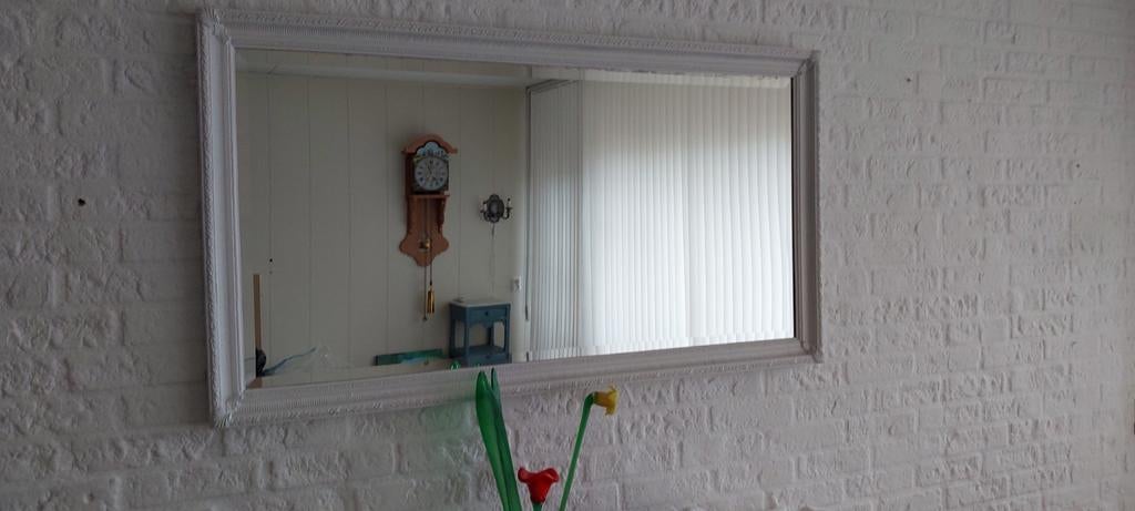 Mooie rijkversierde spiegel - 70 x 131 cm, Ophalen, Gebruikt, 100 tot 150 cm, Rechthoekig