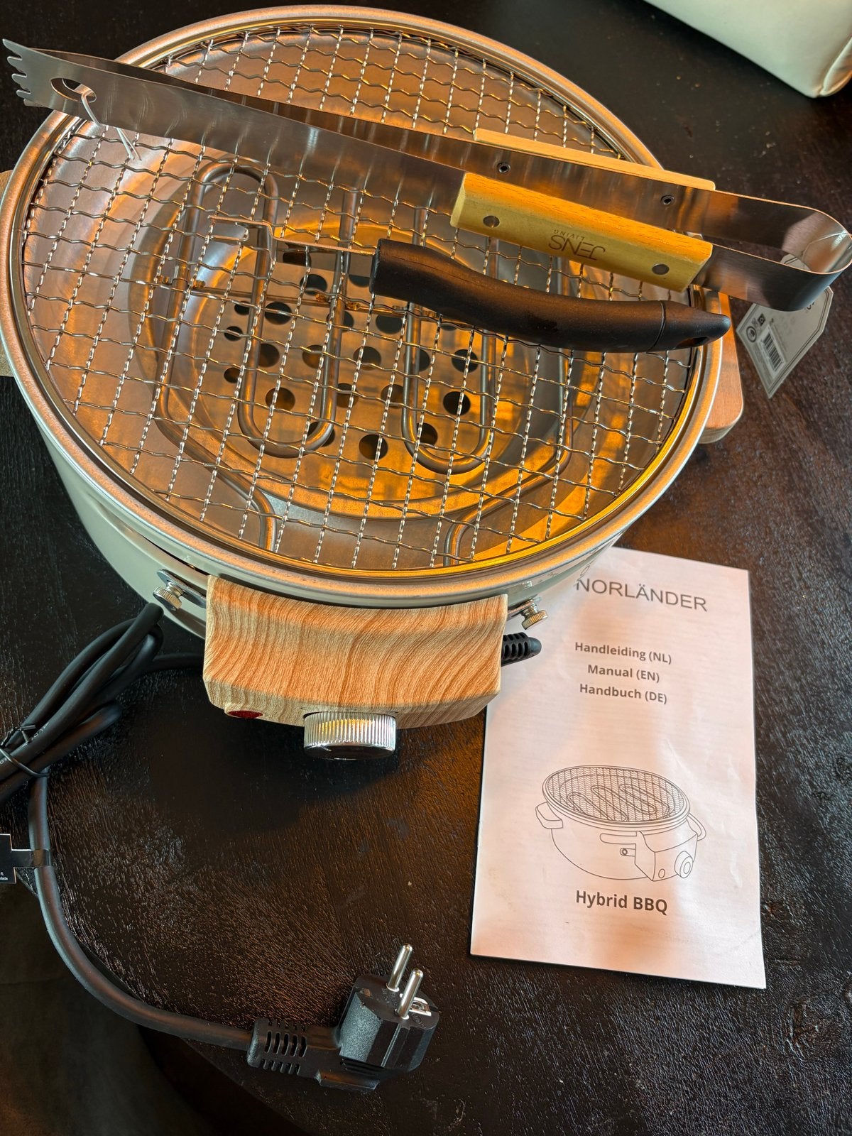 Norländer Hybrid BBQ - Elektrische en Houtskool Grill, Ophalen of Verzenden, Nieuw