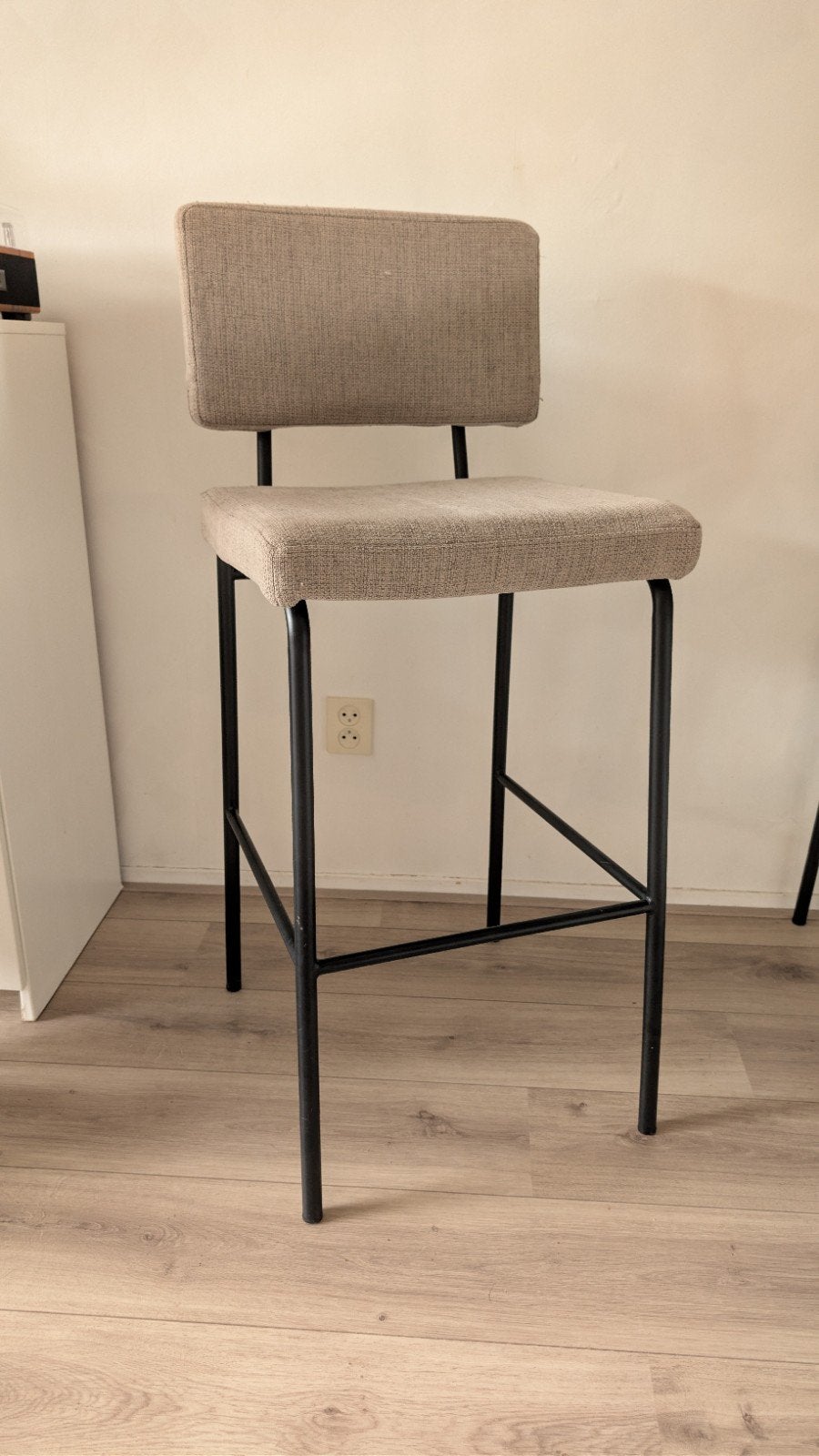 Set van 6 Bronx71 Scandinavische barkrukken, taupe, Ophalen, 60 tot 90 cm, Zo goed als nieuw, Metaal