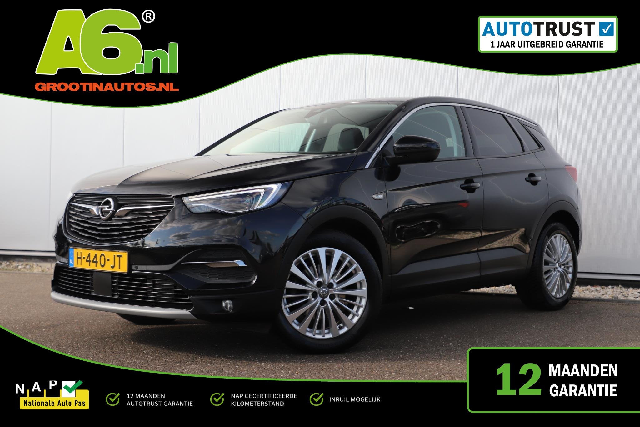 Opel Grandland X 1.2 Turbo Innovation 131PK Leder Memory Sto, Voorwielaandrijving, Gebruikt, 1199 cc, Met garantie (alle)