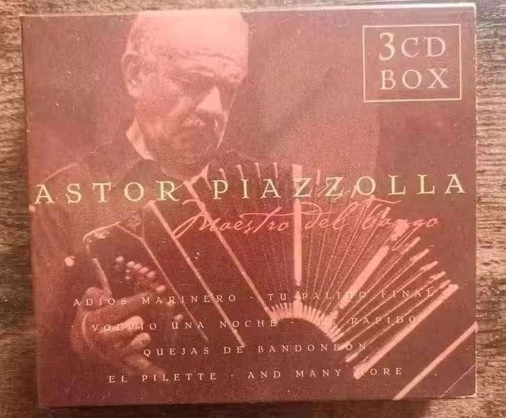 3 CD 's Astor Piazzolla ‎- Maestro Del Tango GSS 5300, Boxset, Ophalen of Verzenden, Zo goed als nieuw, Tango