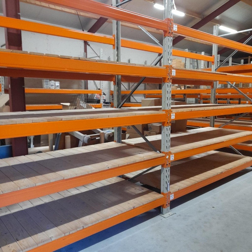 6 secties pallet stelling m extra veel liggers en legborden, Ophalen, Gebruikt