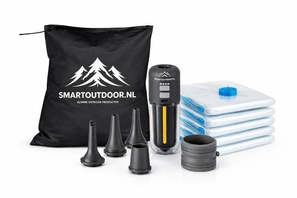 Vacuümzakken Set 4 Stuks 60x80 cm met Elektrische Pomp Zwart, Caravans en Kamperen, Kampeeraccessoires, Ophalen of Verzenden, Nieuw