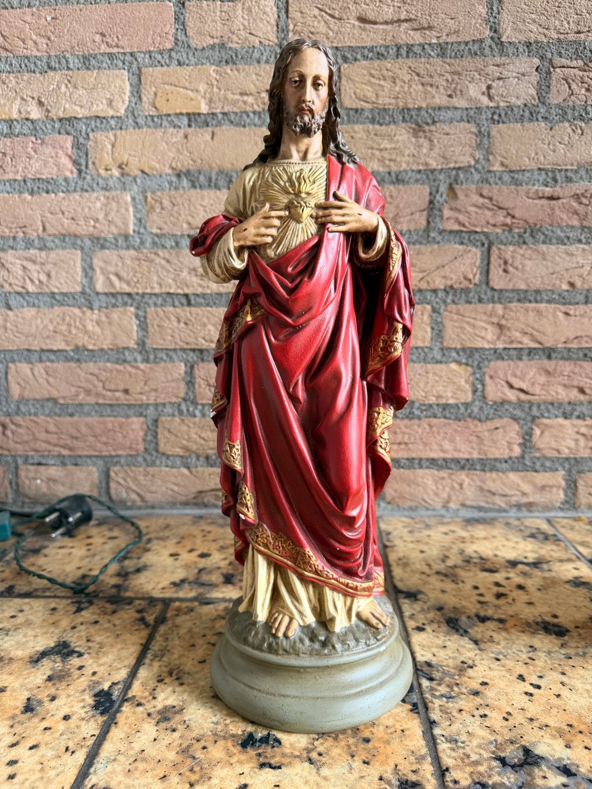 Heilig Hart Jezus beeld - Vintage religieus beeld, Ophalen