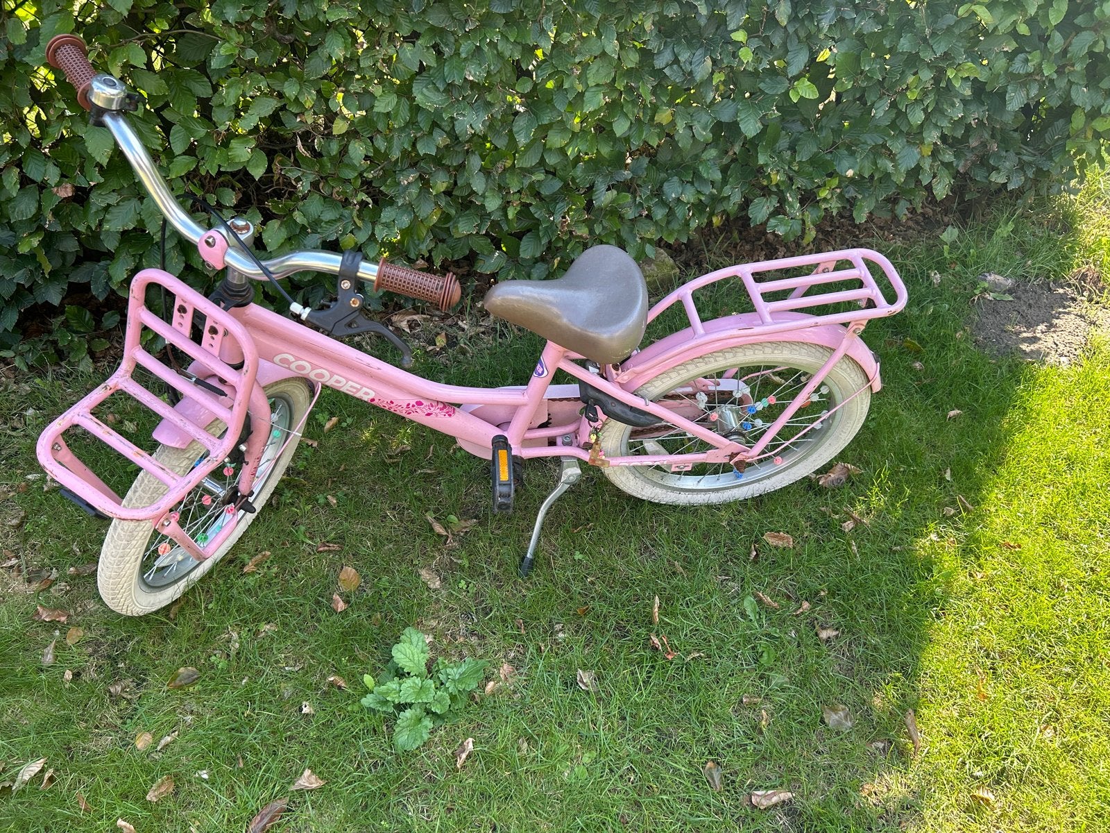 Popal Cooper kinderfiets roze - 18 inch, Ophalen, Terugtraprem, Gebruikt, Handrem