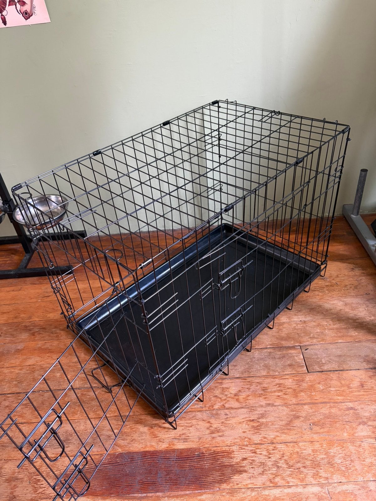 Zwarte bench, Dieren en Toebehoren, Hondenhokken, Zo goed als nieuw, Minder dan 65 cm, Minder dan 75 cm, Ophalen