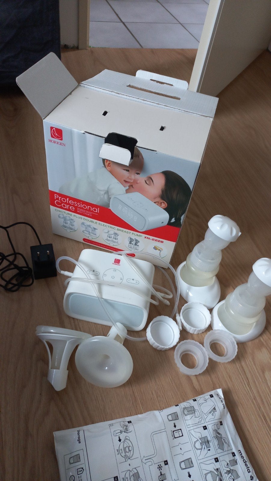 Horigen Professional Care Dubbele Elektrische Borstkolf, Gebruikt, Borstkolf, Ophalen of Verzenden, Horigen