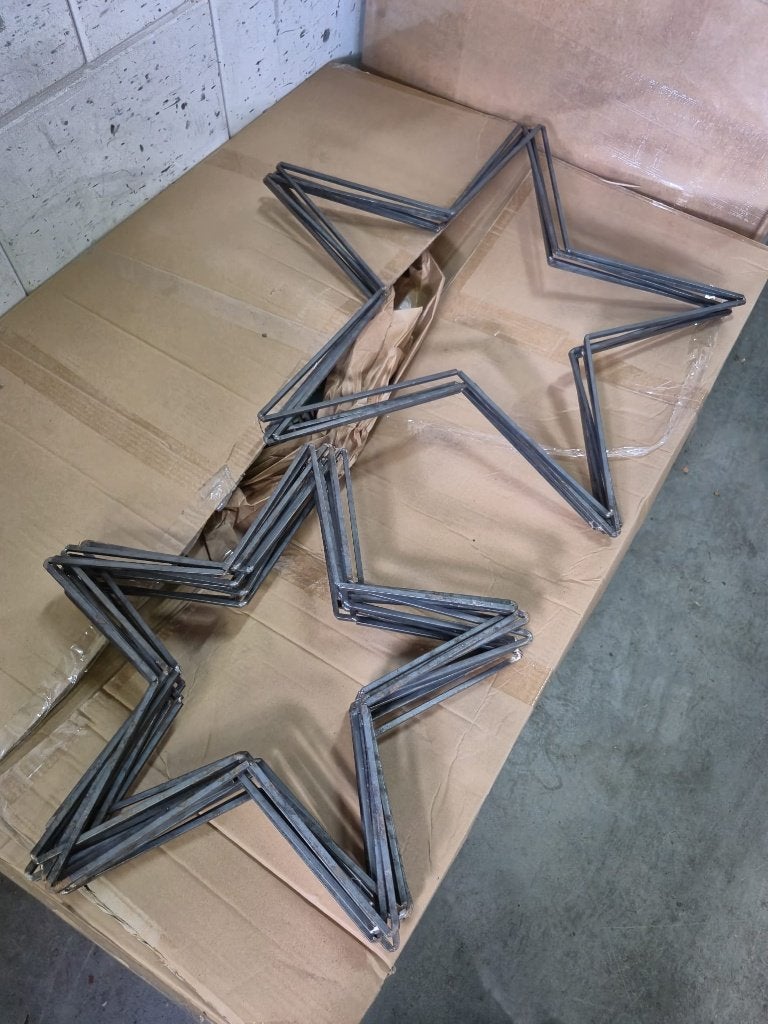 Metalen Kerststerren – Industriële Decoratie / Kerstframes, Diversen, Kerst, Ophalen, Gebruikt