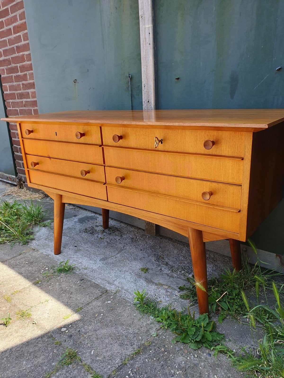 HELAAS VERKOCHT   Vintage side/board dressoir., Ophalen, Gebruikt, 100 tot 150 cm, Sixties