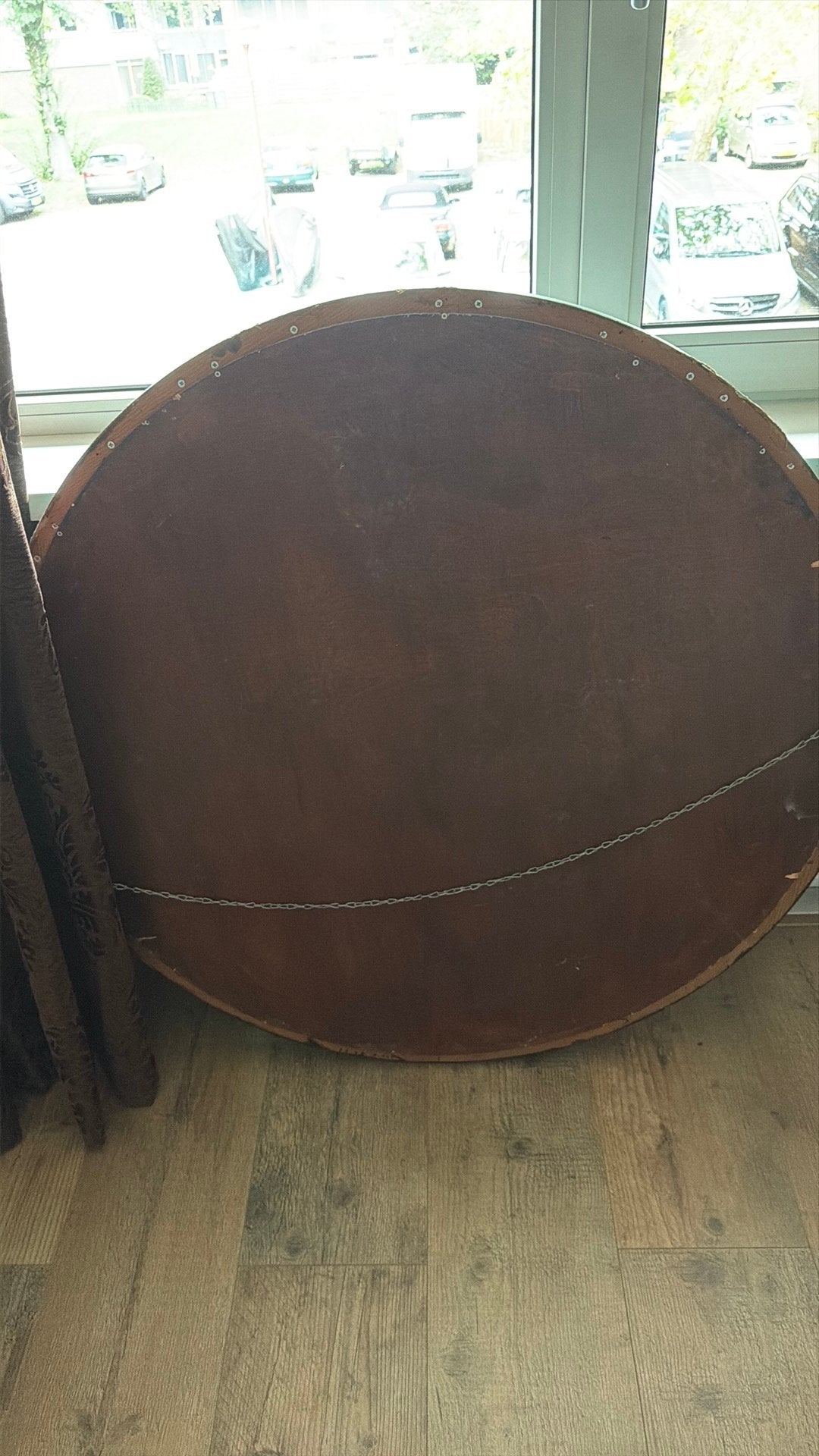 Foto 6 van Set 2x XXL Ronde Wandpanelen Handbeschilderd Bloemenboeket