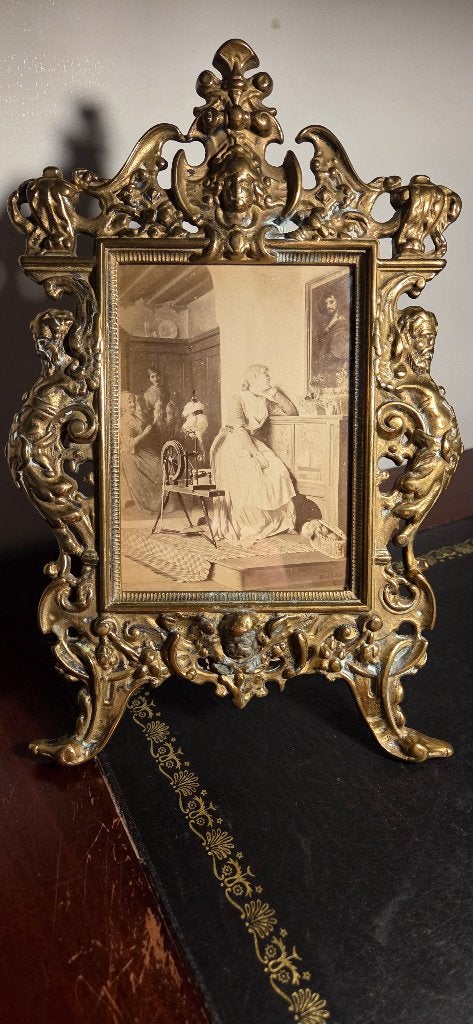 Antieke fotolijst, Antiek en Kunst, Curiosa en Brocante, Ophalen of Verzenden